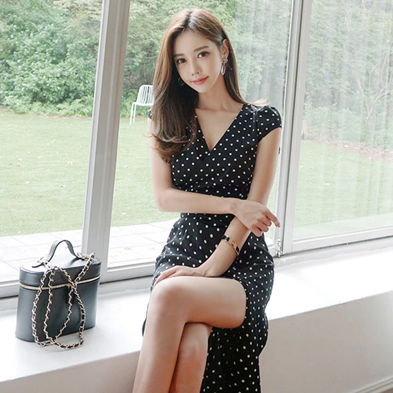 Женское винтажное платье макси CINESSD длинное праздничное из полиэстера с V