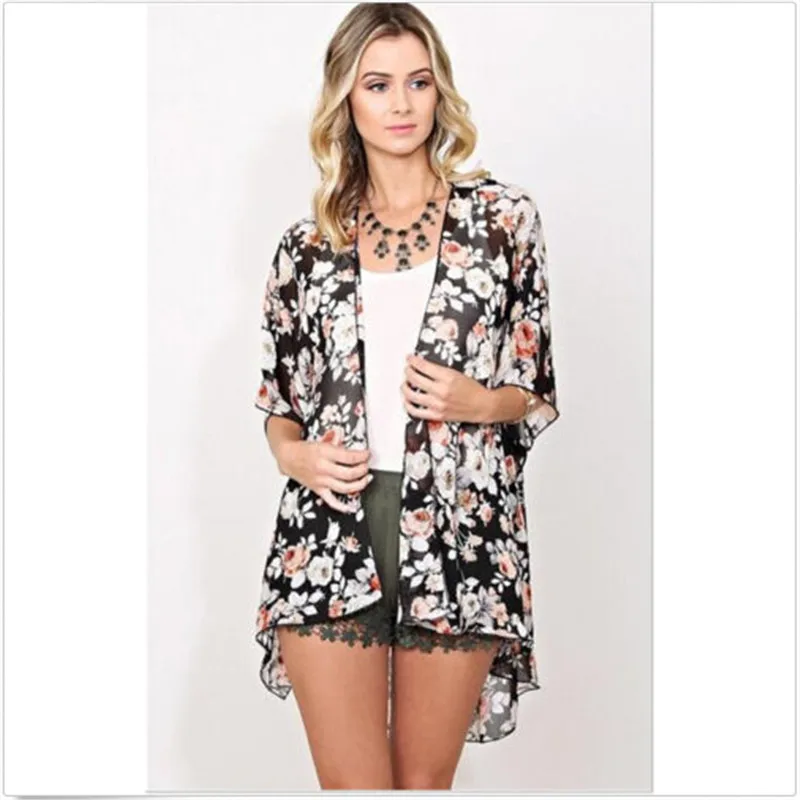 Новый Для женщин s Топы и блузки S XL Cover Up Верх купальника в богемном стиле с