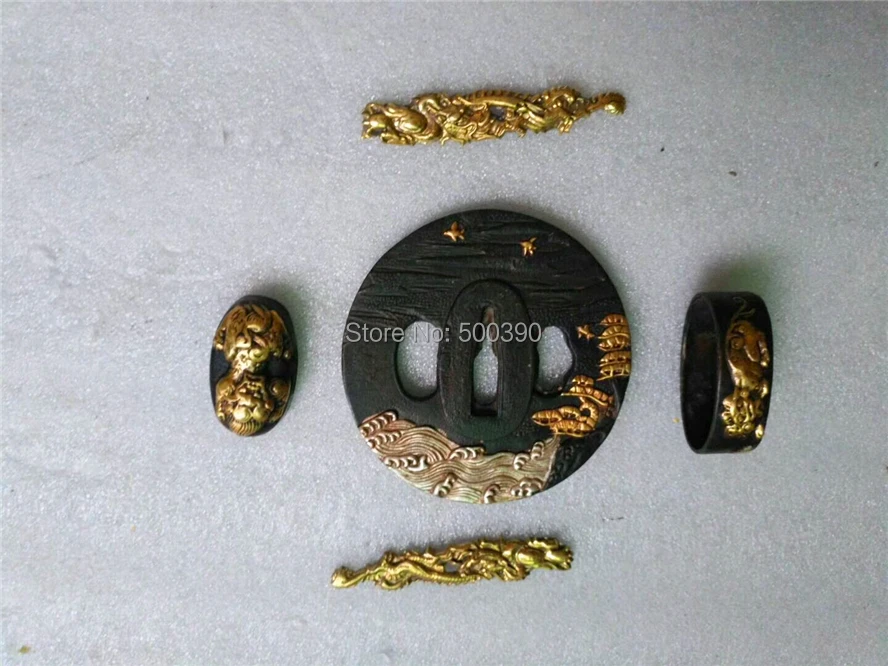 Набор красивой меди Цуба защита для японского самурайского меча катаны с