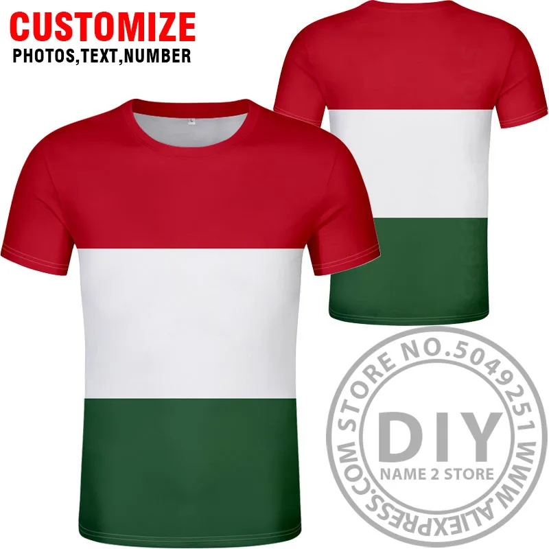 Футболка с именем hun изготовленная на заказ национальным флагом|Мужские