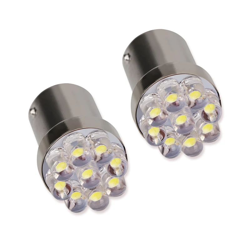 

2 шт./лот 1156 BA15S P21W S25 7506 Белый 1156 светодиодные лампы 9 Led Сигнал поворота резервный тормоз задний фонарь лампа DC12V