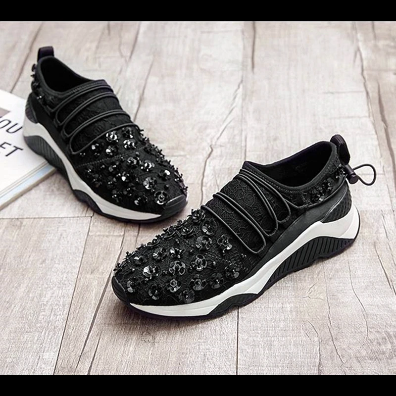 Мода Узелок Женщины Кроссовки Красоты Цветы Квартиры Повседневная Shoea Женщина 2017