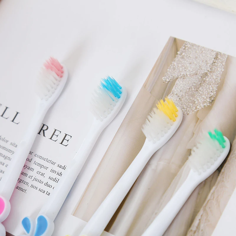 Детская игрушечная зубная щетка с мультяшным лицом для здоровья детей случайные