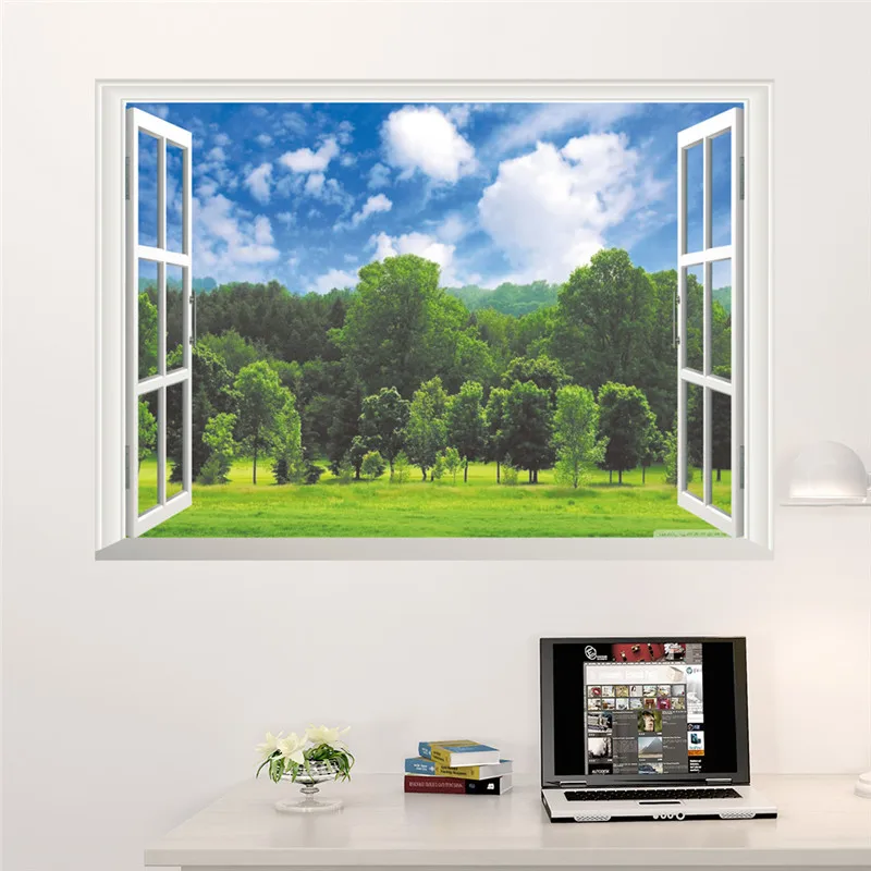 3D стикер на стену для гостиной спальни ТВ дивана домашнего декора|window wall sticker|3d