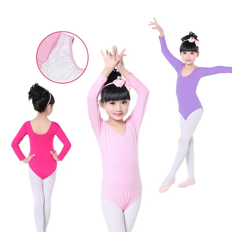 Балерина гимнастический купальник для девочек балетный костюм детей с длинным