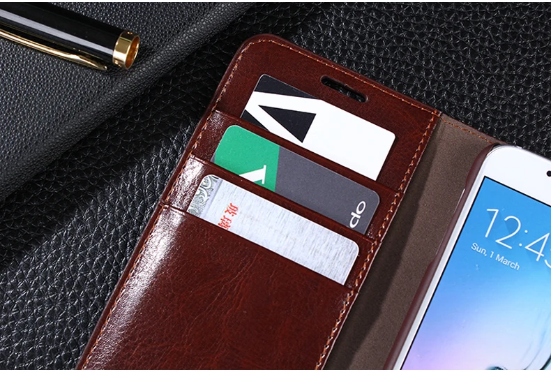 Для Samsung Galaxy S6 S7 край S5 S8 плюс Чехол Оригинальный Роскошный кожаный бумажник
