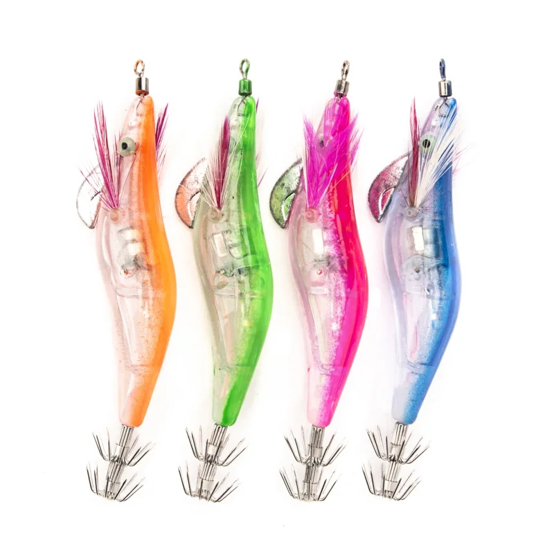 10cm LED Electronic Luminous Shrimp Squid Night Fishing Jigs Lure Wobbler Bass Bait Fish Tackle Tool Accessory | Спорт и развлечения