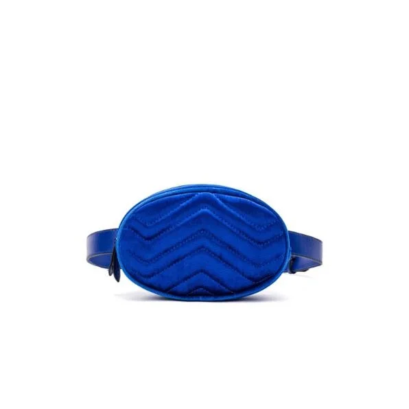 Velvet Blue Новинка, Высококачественная поясная сумка, Женская поясная сумка на пояс, сумка на пояс для женщин, роскошная брендовая Дизайнерская кожаная нагрудная сумка - Цвет: Velvet Blue