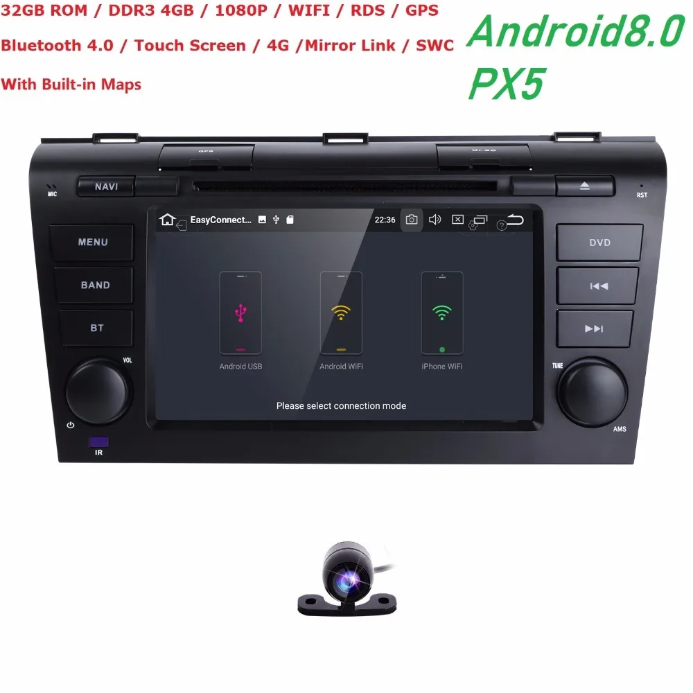 2 Din Android 8 0 OS автомобильный DVD плеер авторадио GPS навигация для Mazda 3 7 дюймов
