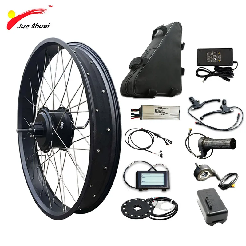 JS-48 V 1000W комплект для переоборудования электрического велосипеда с 48V20AH Батарея бесколлекторный втулка задний мотор для центрального движения колеса bicicleta electrica E-двухколесного велосипеда