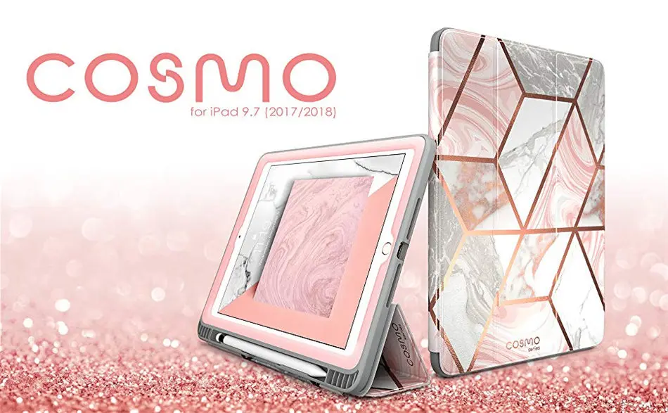 Для iPad 9,7 чехол(/) i-Blason Cosmo Trifold чехол-подставка с функцией автоматического сна/пробуждения и карандашом, встроенная защита экрана