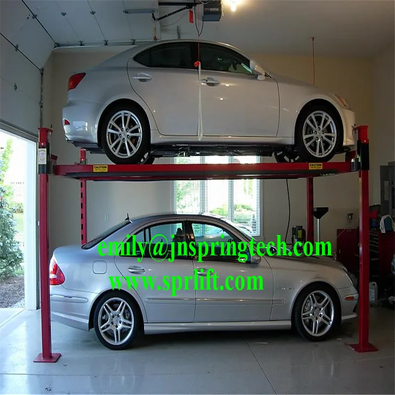 Четырехколонный гидравлический 2-уровневый парковочный автомобиль Лифт гараж