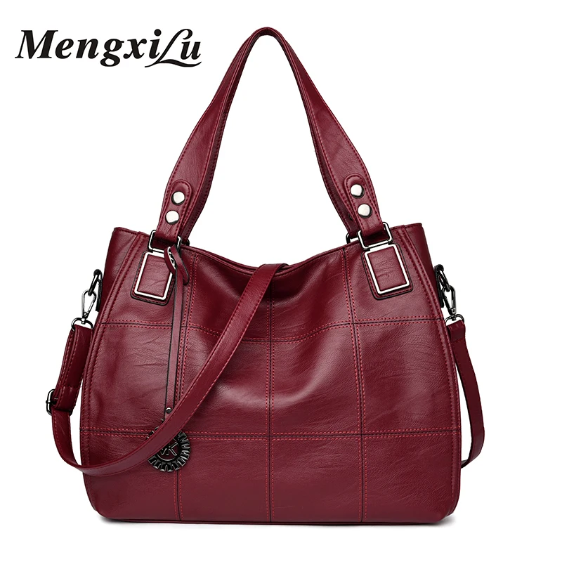 MENGXILU Лоскутные женские сумки мягкие Сумки из искусственной кожи