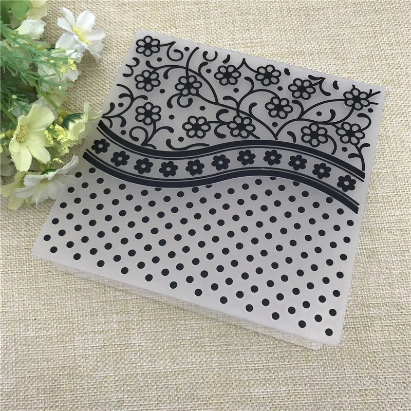 Папка для тиснения в виде цветов и точек пластиковые штампы изготовления