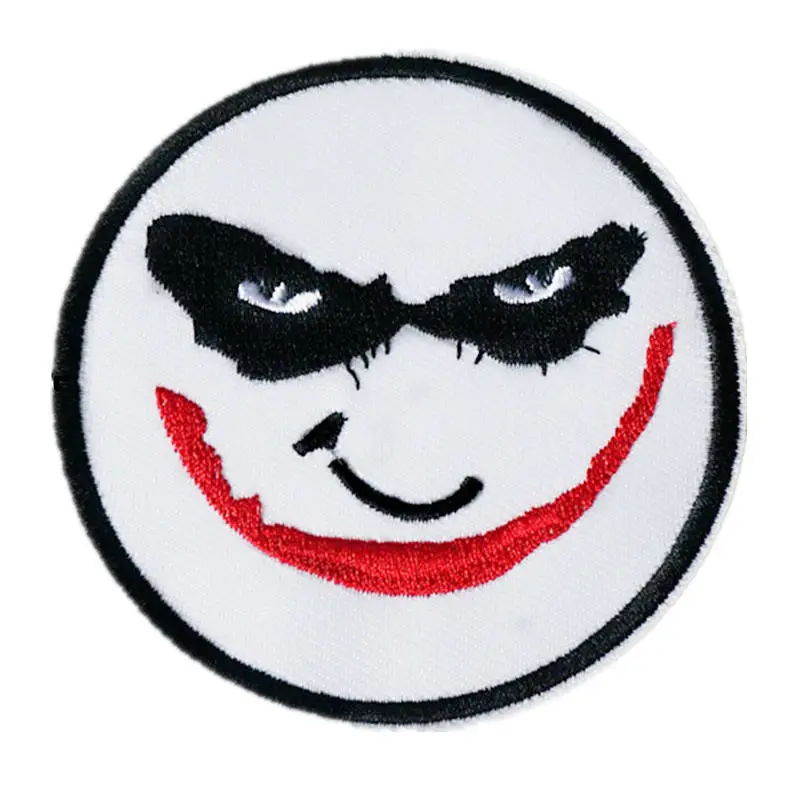 Вышитый утюжок на нашивке 8 см значок маска клоуна для сумки джинсов шляпы