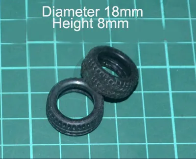 D18xH8mm 20 шт. RC буксир анти-столкновения шины диаметр 18 мм/28 мм миниатюрные колеса Mircro имитация шины украшения части для модели лодки - Цвет: D18xH8mm