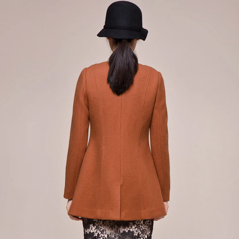 October legendary 2013 winter new retro Slim solid color wool coat woolen female | Женская одежда