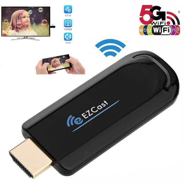5G 1Gen EZCAST 1 2 5G HDMI HD tv Dongle HD беспроводной WiFi Miracast Airplay DLNA tv Stick дисплей видео адаптер для iPhone 11 X iOS Android - Цвет: 5G 1Gen