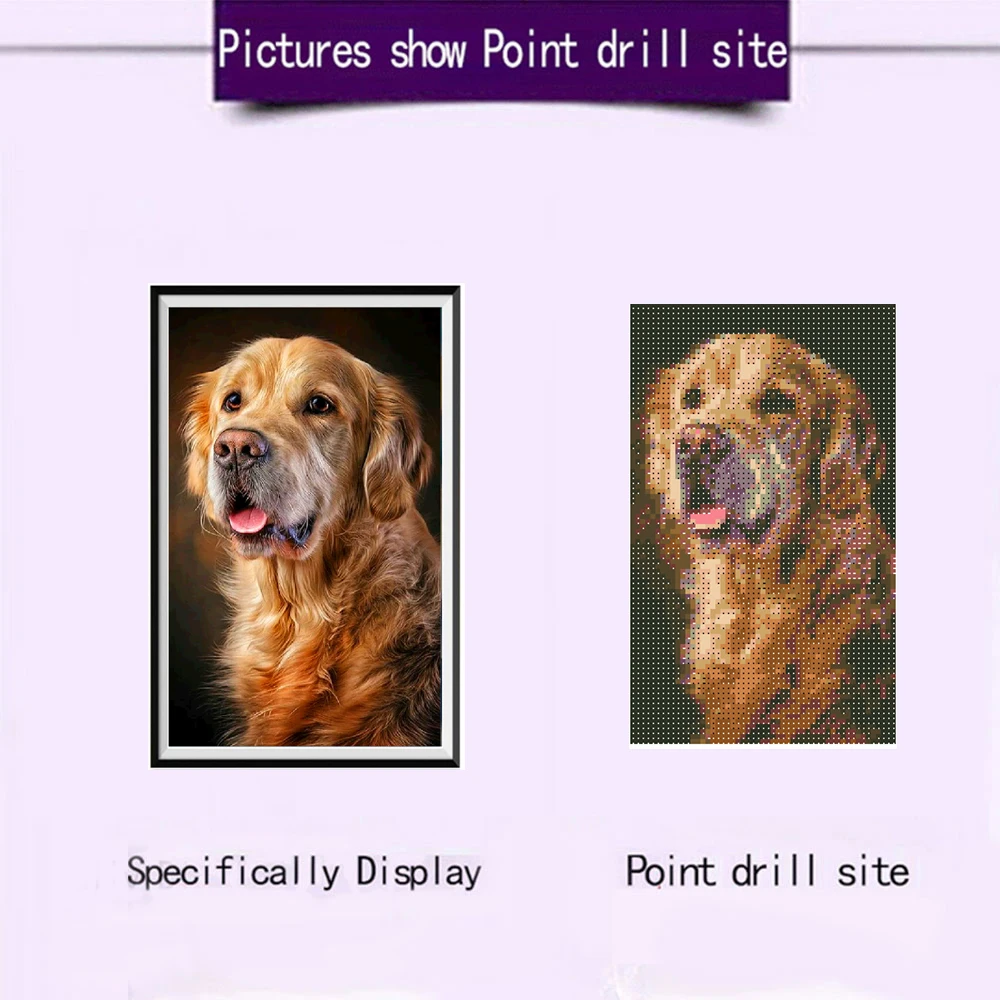 2019 Full Square Diamond Embroidery 5D DIY Painting Animal Dog Cross Stitch Christmas Gifts Home decor | Дом и сад