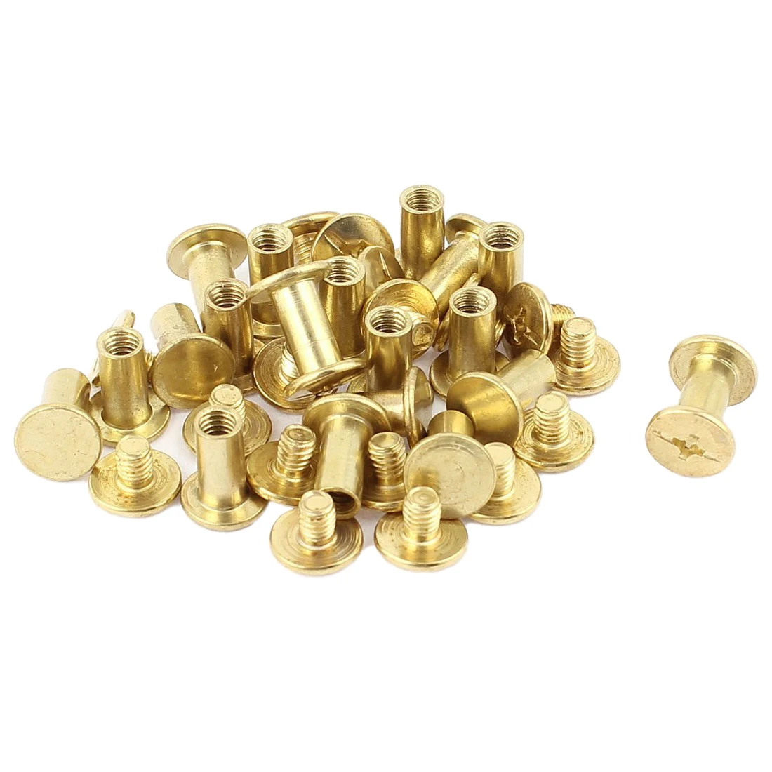 

HHTL-Scrapbook Binding Screw Post 10mm 19pcs Brass Tone