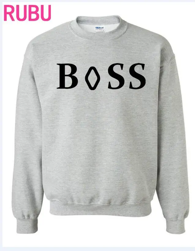 2017 RUBU BXSS autumn and winter sweatshirt Print long-sleeved hoodies 100% cotton loose O-Neck men Sweatshirts mjhgkj | Мужская одежда