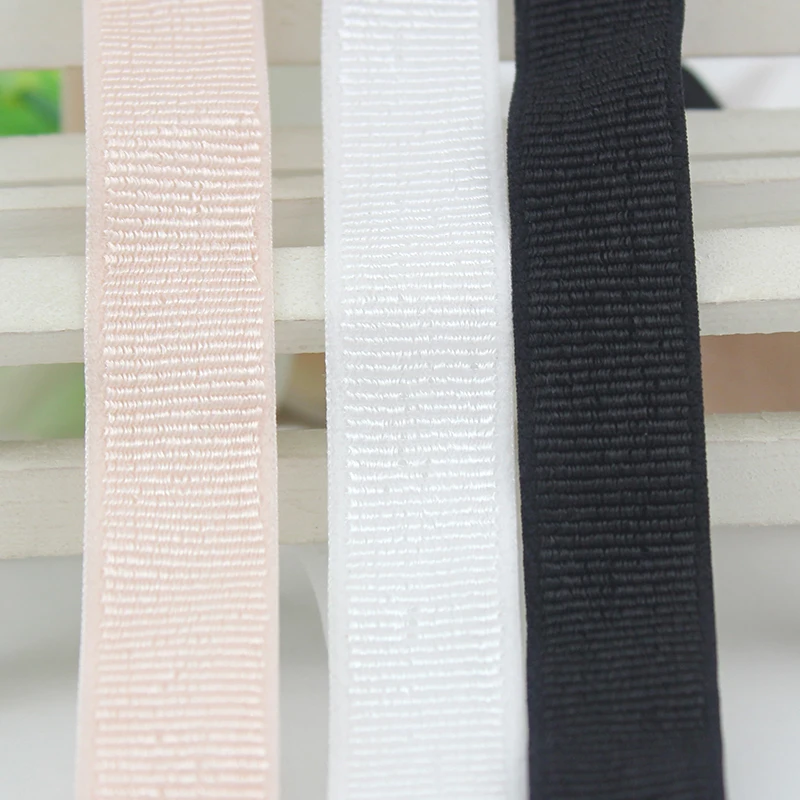 

5/8'' 16mm 30 yards elastic shoulder strap strench grosgrain ribbon DIY sewing garment accessories