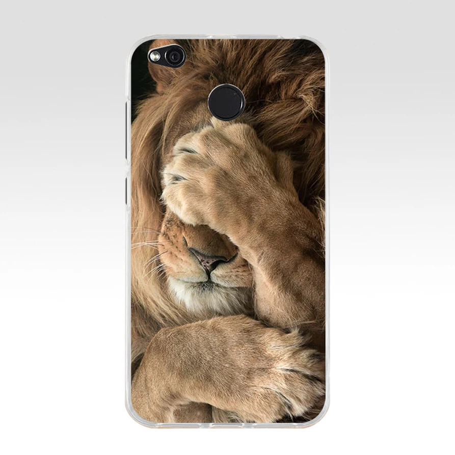 15 29 colorful Lion Tiger leopard Wolf TPU Soft Silicone Phone Case for Xiaomi Redmi 4X 4A 5A 6A 6 Note 5a pro mi a1 8 lite Cover - Color: 15