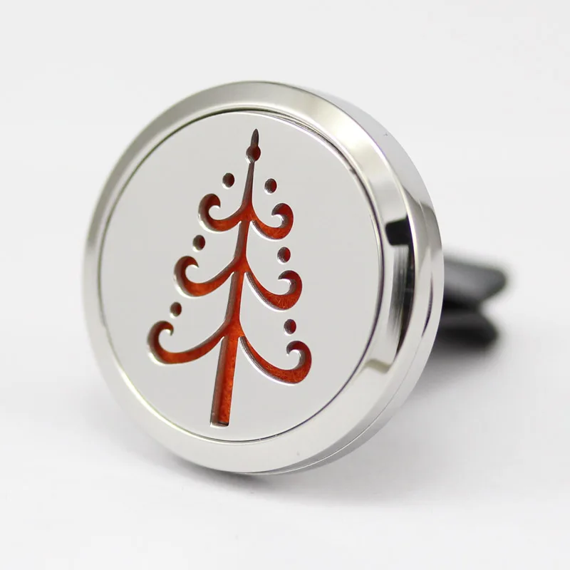 

5pcs(30mm)Air Freshener Magnet Diffuser 316L S.Steel Aromatherapy vent clip Essential Oil Car Diffuser Locket