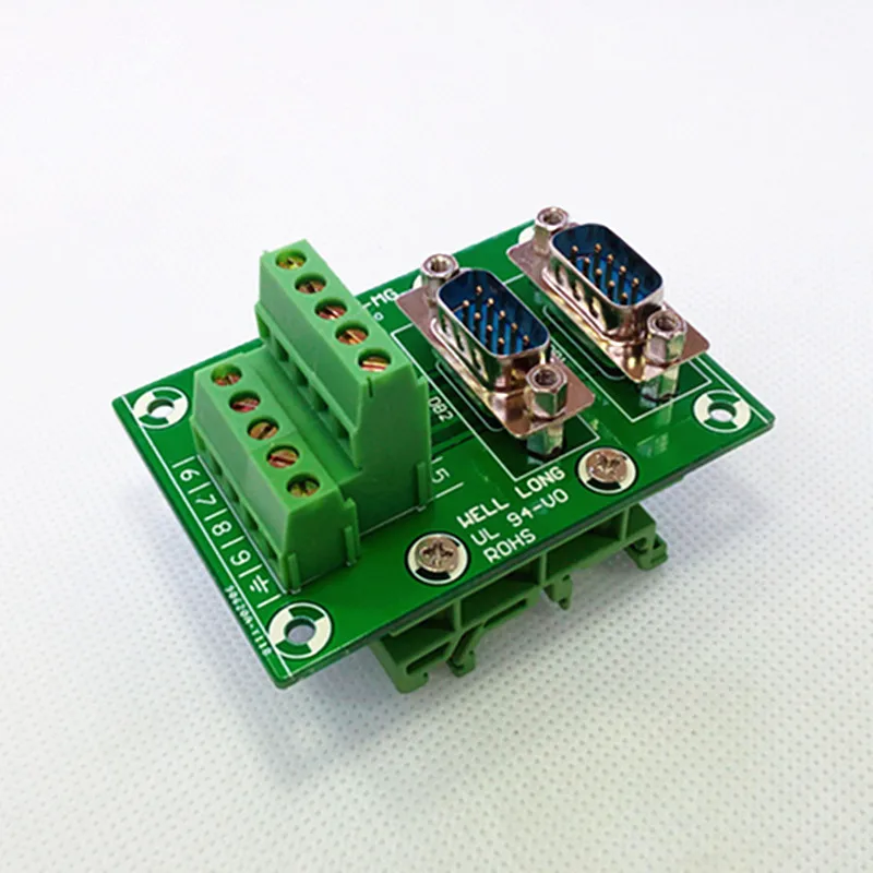 D-SUB DB9 двойной штыревой секционный щит клеммный блок разъем. | Строительство и