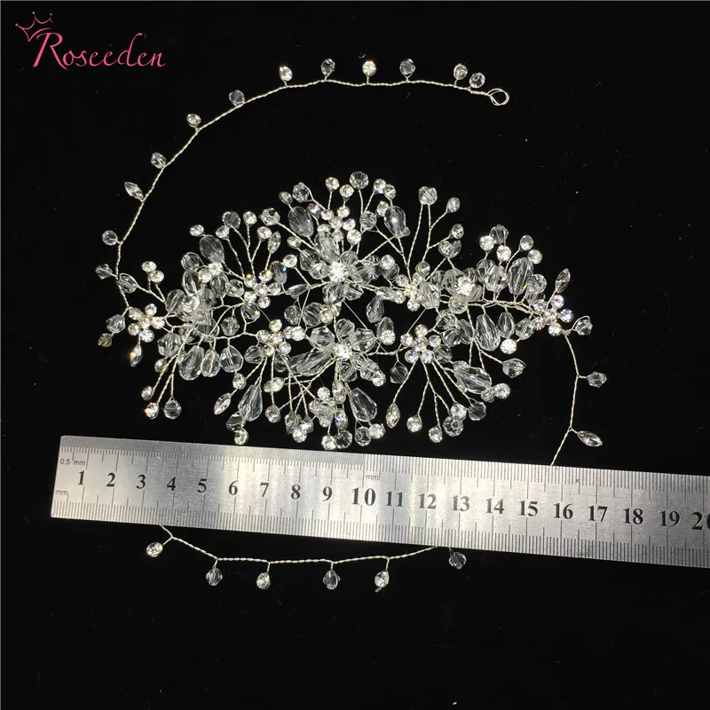 100% хрустальные бусины ручной работы свадебные украшения для волос невесты