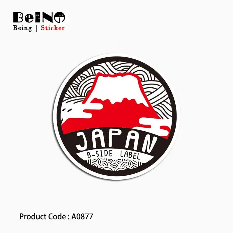 Гора Фудзи Япония наклейка со снежинками действующий вулкан Водонепроницаемый
