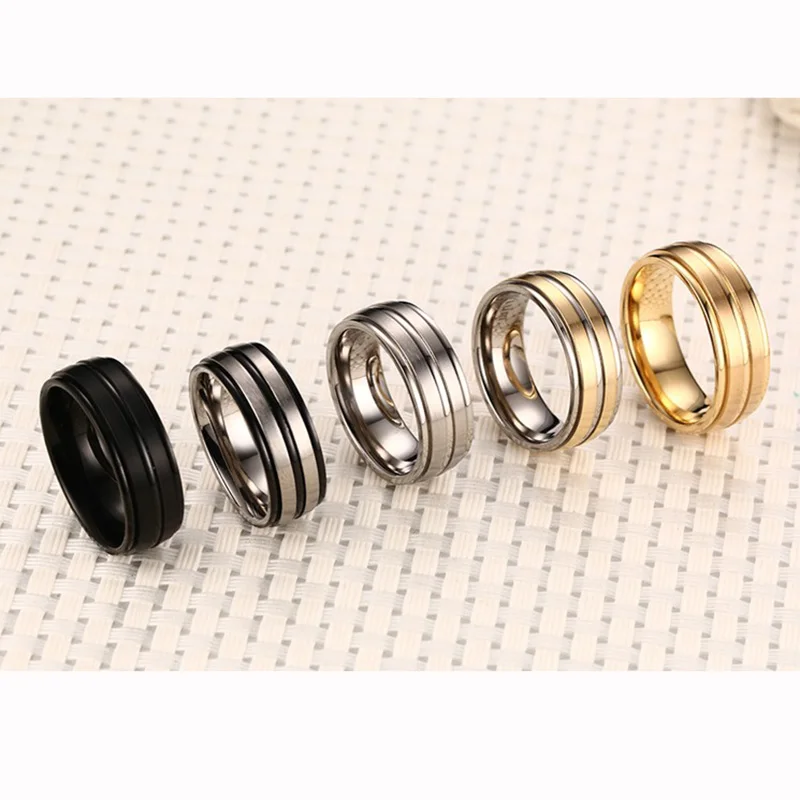Мужское кольцо из чистого титана anillos mujer 5 цветов 8 мм в ширину TR-012 2019 | Украшения и