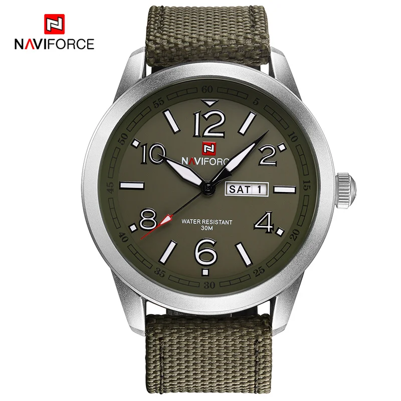 SWGN NAVIFORCE спортивные мужские часы армейские военные мужские наручные часы с отображением недели модные повседневные походные мужские часы Saat Relogio Masculino - Цвет: SWGN