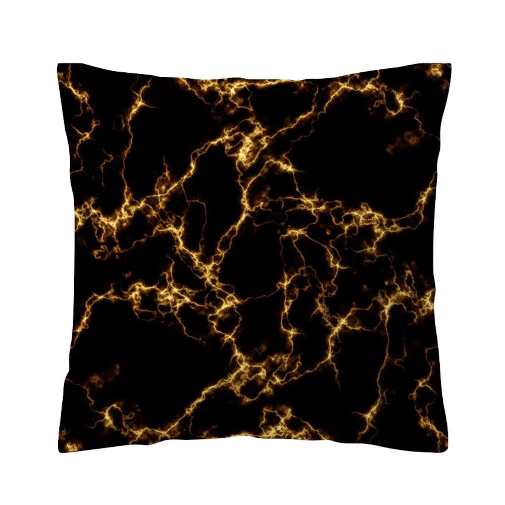 Анти-грязные черные Золотые Квадратные красивые наволочки на подушку офисная