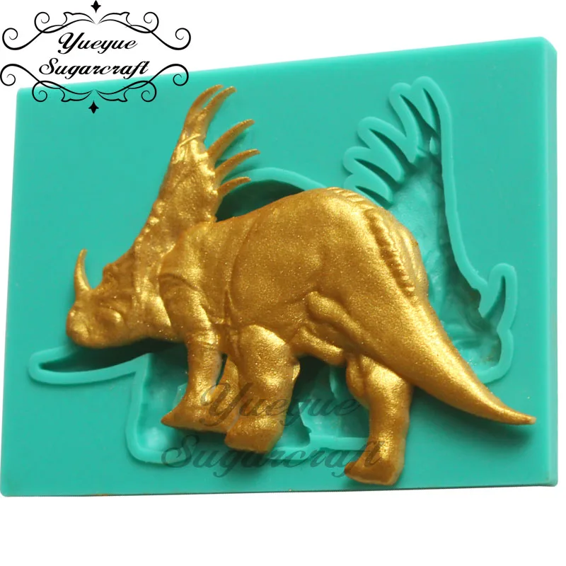 Yueyue Sugarcraft динозавр силиконовая форма помадка форма для украшения торта инструменты форма для шоколадной мастики
