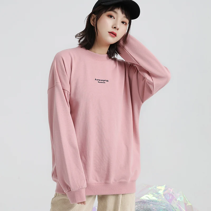 Jvzkass 2019 new top loose student wild pullover sweat female casual sports round neck long sleeve sweatshirt Z311 | Женская одежда