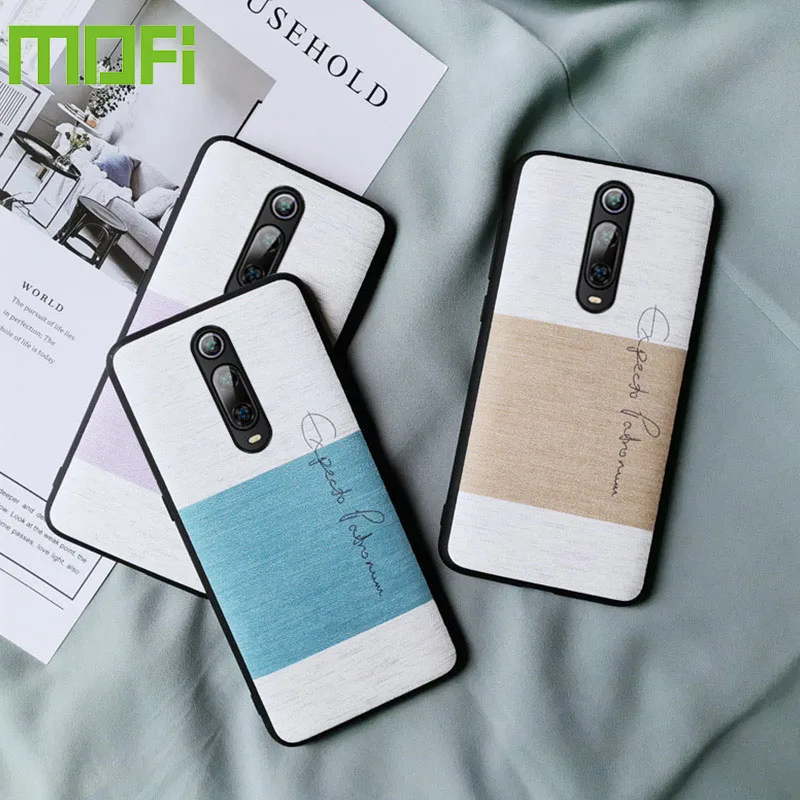 Для Xiaomi mi 9 T чехол защитная задняя крышка MOFi mi 9 T Pro хлопковая ткань цветной синий розовый 9 T противоударный чехол s