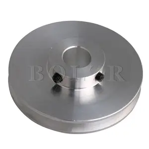 BQLZR 58x16x12 мм, серебристый, алюминиевый сплав, один паз 12 мм, шкив с фиксированным отверстием для вала двигателя 3-5 мм, ПУ, круглый ремень