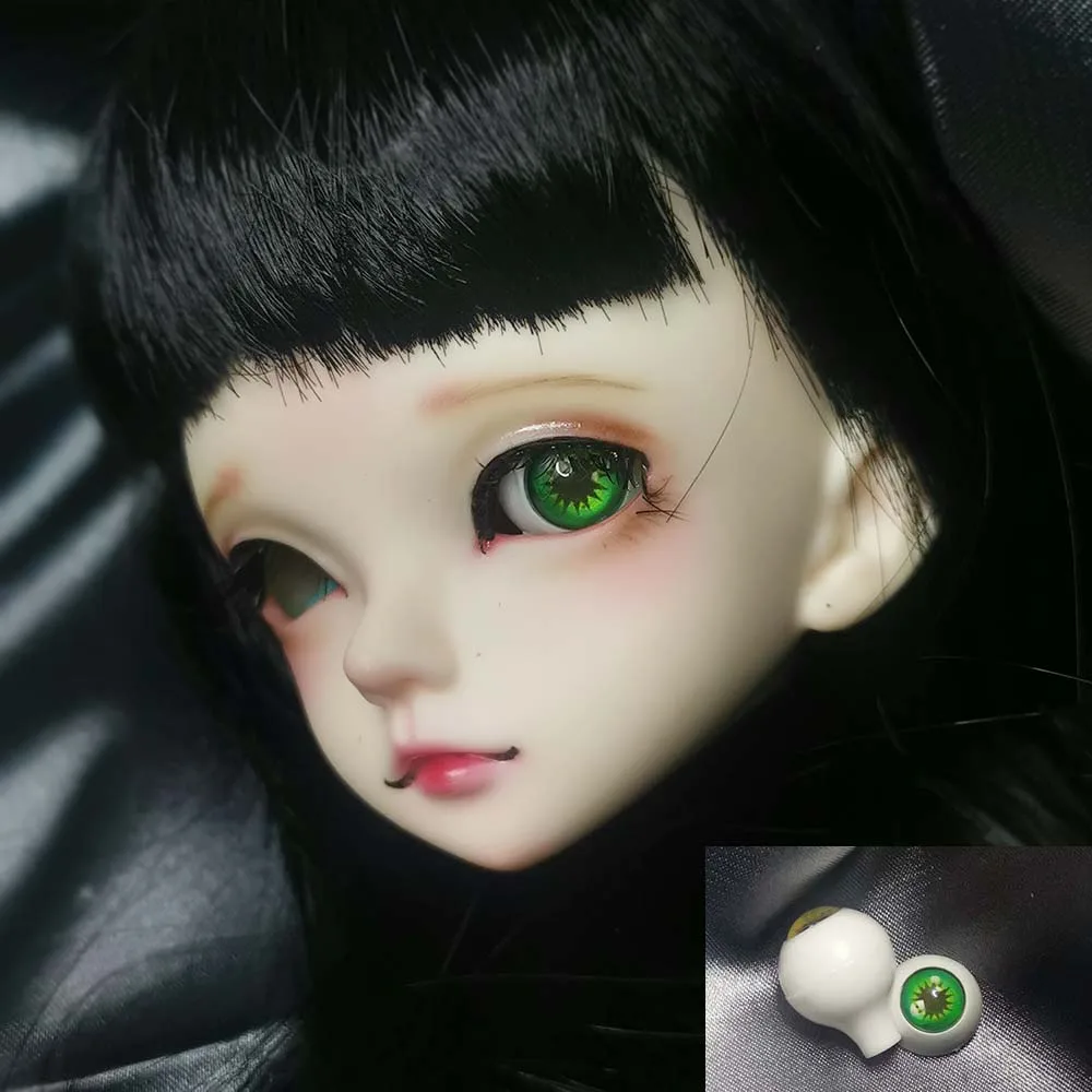 Мультяшная кукла green eyes bjd 1/4 1/3 1/6 1/8 BJd SD MSD 8 мм 10 12 14 16 18 20 принтов пластиковые