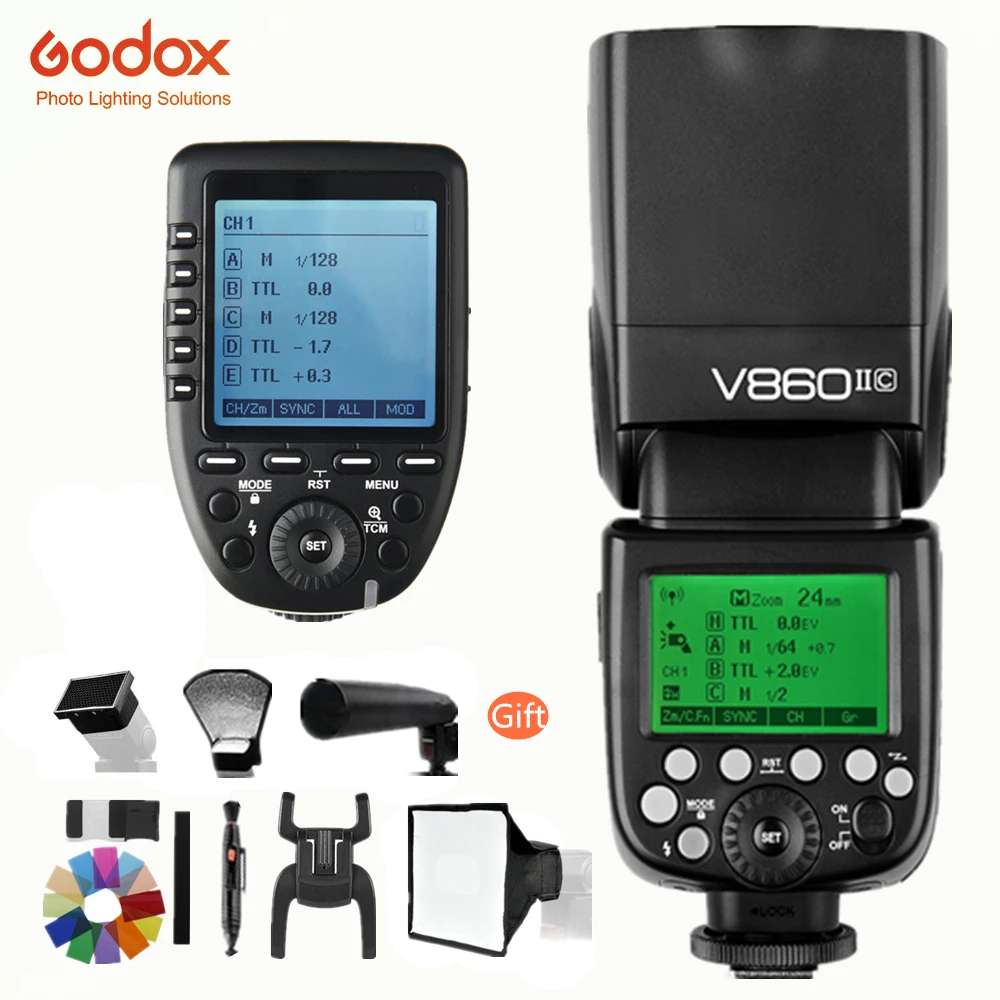 Godox V860II C V860IIC Speedlite GN60 HSS 1/8000 s ttl вспышка + Xpro Беспроводной триггера XPro передатчик