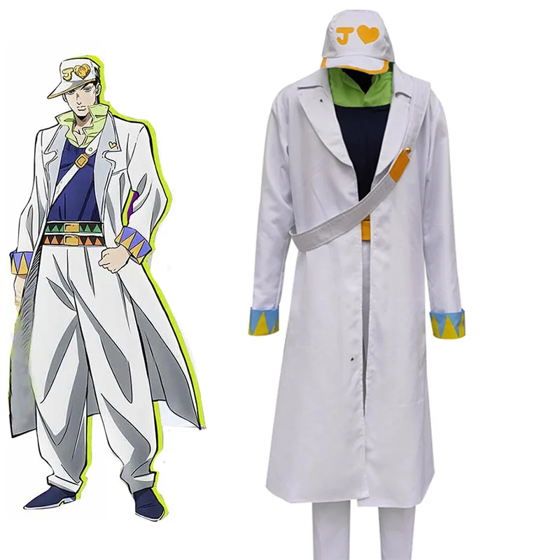 Необычные приключения Джоджо Kujo Jotaro, костюм для косплея, костюм, куртка, пальто, шляпа, на заказ