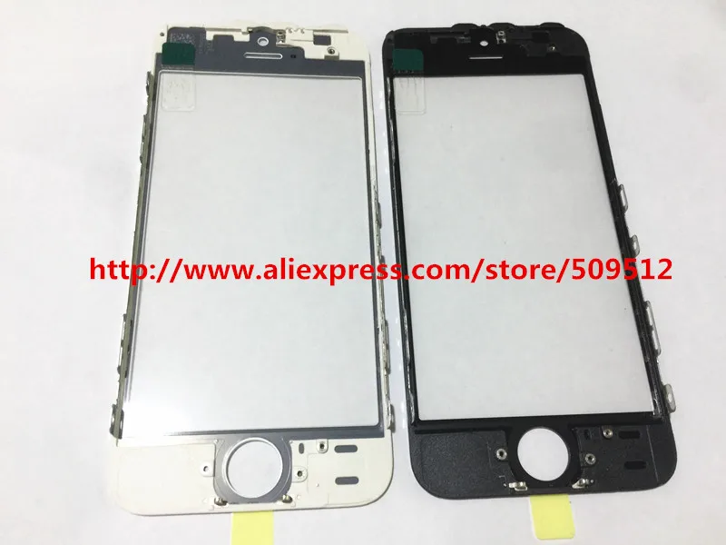 20 шт. качественное внешнее стекло с рамкой ОСА для iPhone 5 5C 5s Переднее + рамка oca lcd