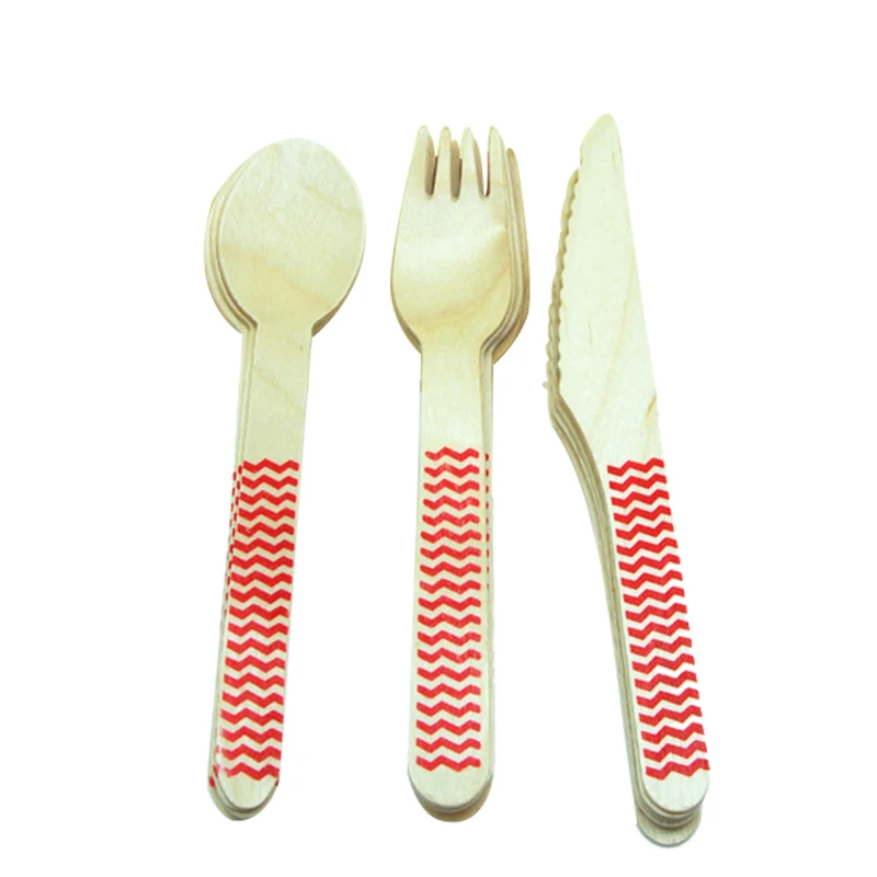 18 шт. (6 комплектов) одноразовая посуда наборы ножи + ложки вилки столовые приборы