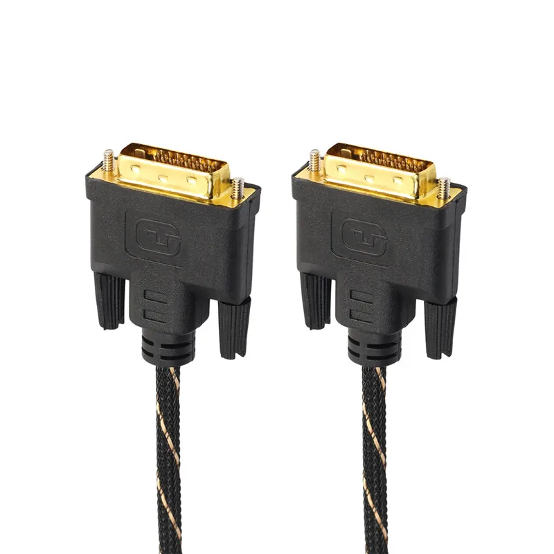 Плетеный кабель DVI 1080P DVI 24+ 1 Удлинительный кабель папа-папа 0,5 м 1 м 1,8 м 3 м 5 м 10 м 15 м для HDTV компьютерного проектора PS3
