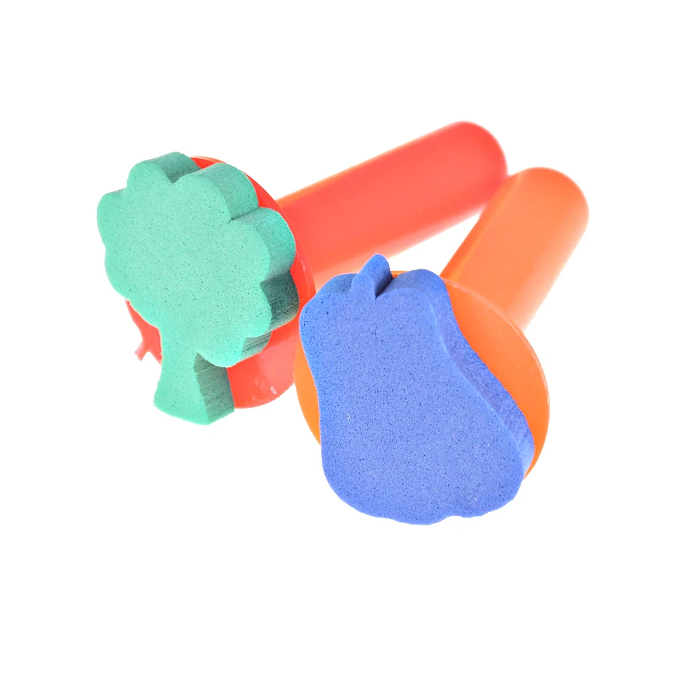 Randomly DIY Graffiti Sponge Brush Seal Painting Tool Plastic Handle Funny Kids Children's Drawing Toys 5pcs/set | Игрушки и хобби