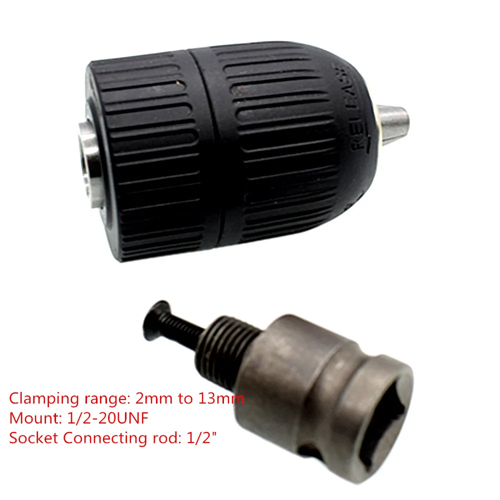 1pc Drill Chuck Сверлильный патрон 1/2-20UNF 0,8 мм до 13 мм с сверлильным патроном шестигранный хвостовик SDS Быстрозажимной Сверлильный Патрон Отвертка ударный Драйвер адаптер - Цвет: 1pc Drill Chuck