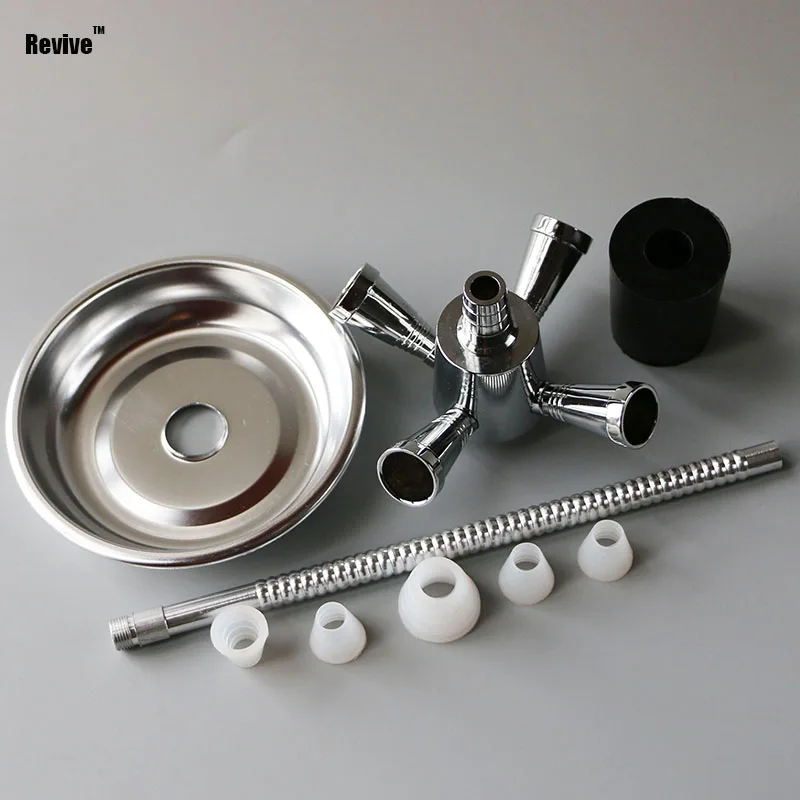 Revive aluminum narguile кальян стебель подходит для обычной бутылки кальяна адаптер комплект путешествия chicha портативный курительный водопровод аксессуары