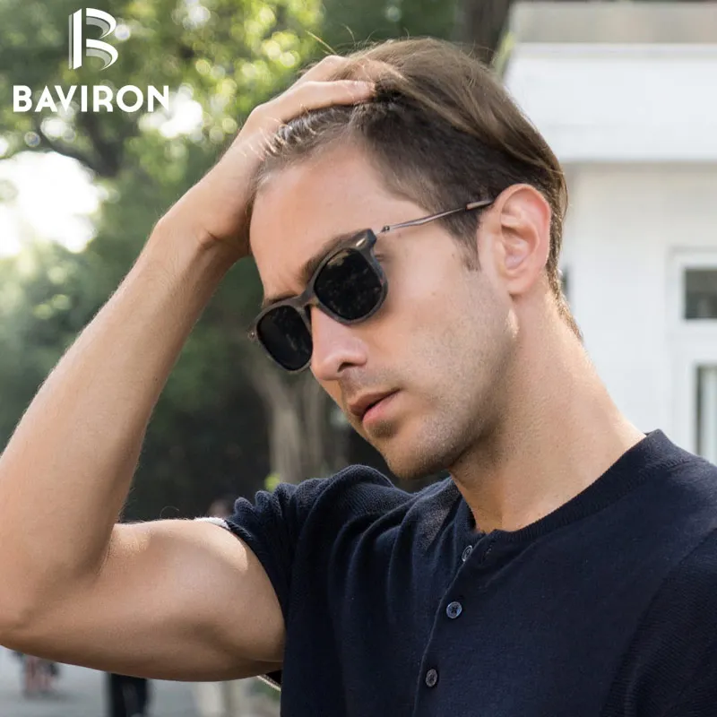 Солнцезащитные очки унисекс BAVIRON деревянные солнцезащитные ручной работы в