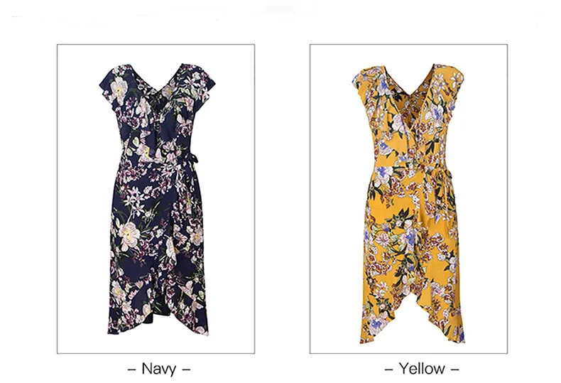 

Plus Size Sundress Elegant Boho Floral Print Beach Wrap Long Dress Women Sexy V Neck Butterfly Sleeve Evening Party Club Dresses