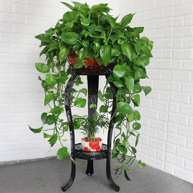 European flower rack wrought iron multi-layer indoor floor-standing green flower shelf living room storage balcony meat home - Цвет: 83cm